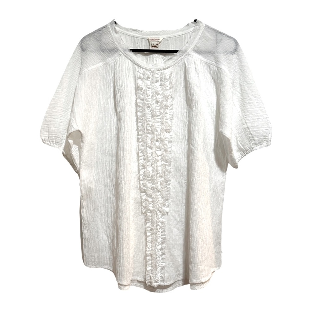 Sundance Crepe Blouse - White, L